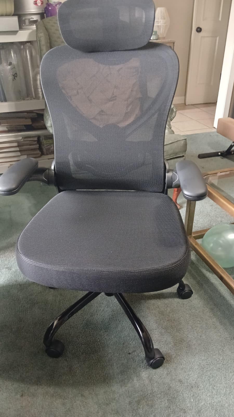 Freepub Ergonomic Office Chair with Headrest 3D, Mesh Office Desk Chair with Adjustable Lumbar Support, Computer Chair with Flip up Armrests, 350LBS Capacity - Design for Home/Offices - Black customer photo 2
