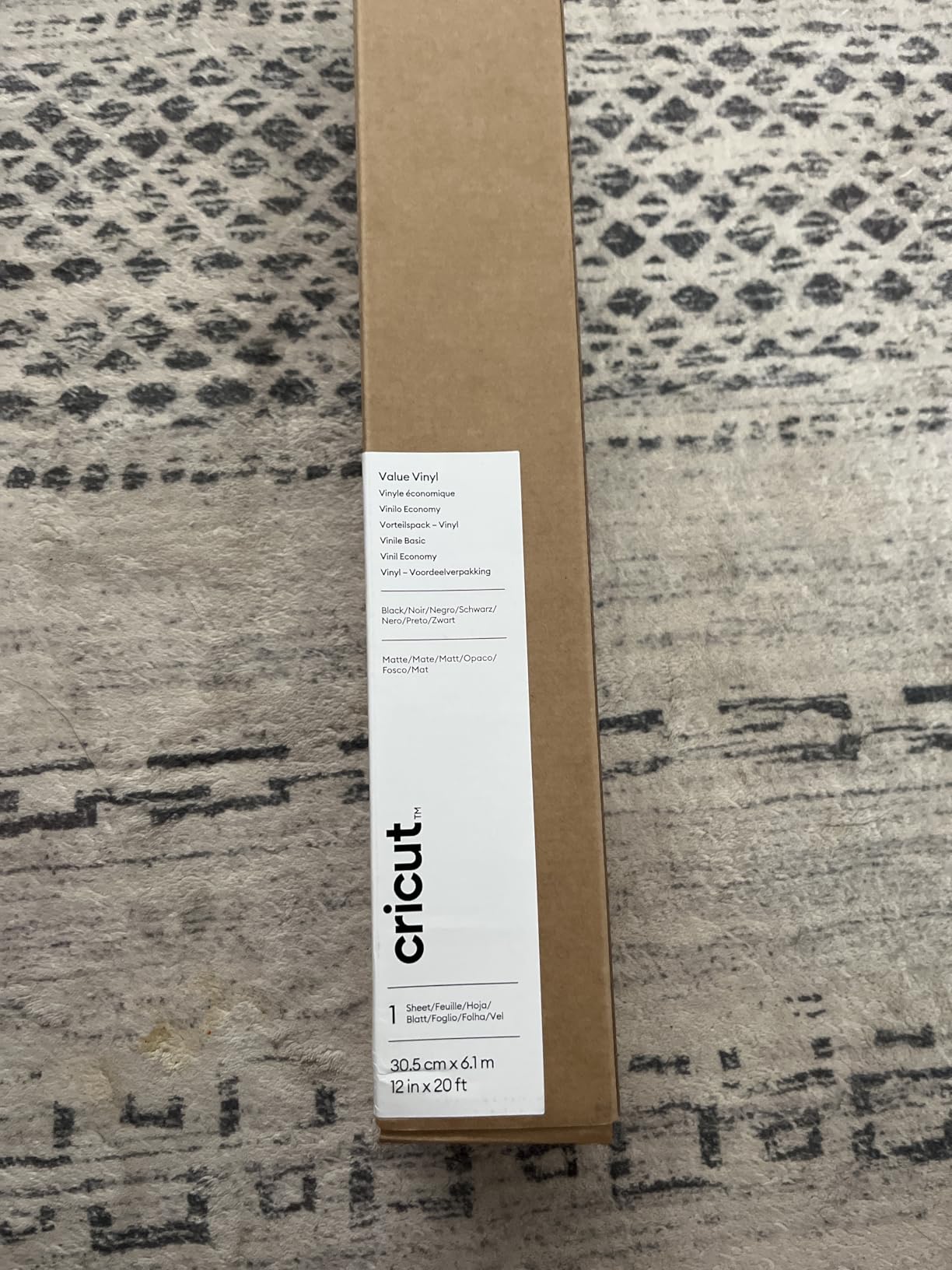 Cricut Value Permanent Vinyl, Matte Black (12 in x 20 ft) Adhesive Vinyl for Custom Crafts, Decals, Labels, & More - Dishwasher Safe - Cricut Vinyl Works with Cutting Machines Including Maker, Explore customer photo 2