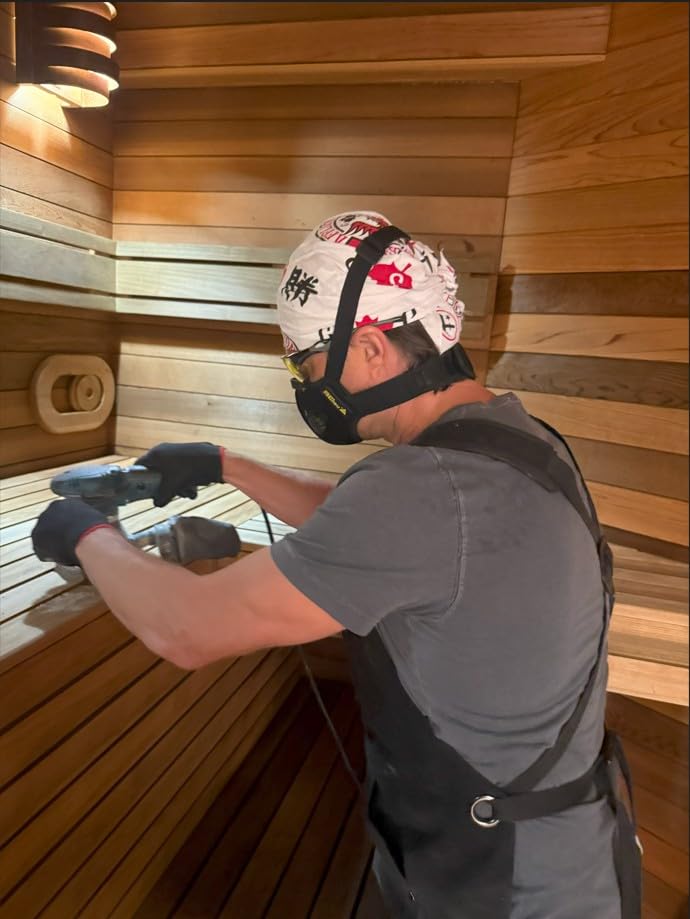 FIGHTECH Dust Mask - Reusable Face Mask with Carbon Filters and Air Valves for Woodworking, Construction, Moving customer photo 2