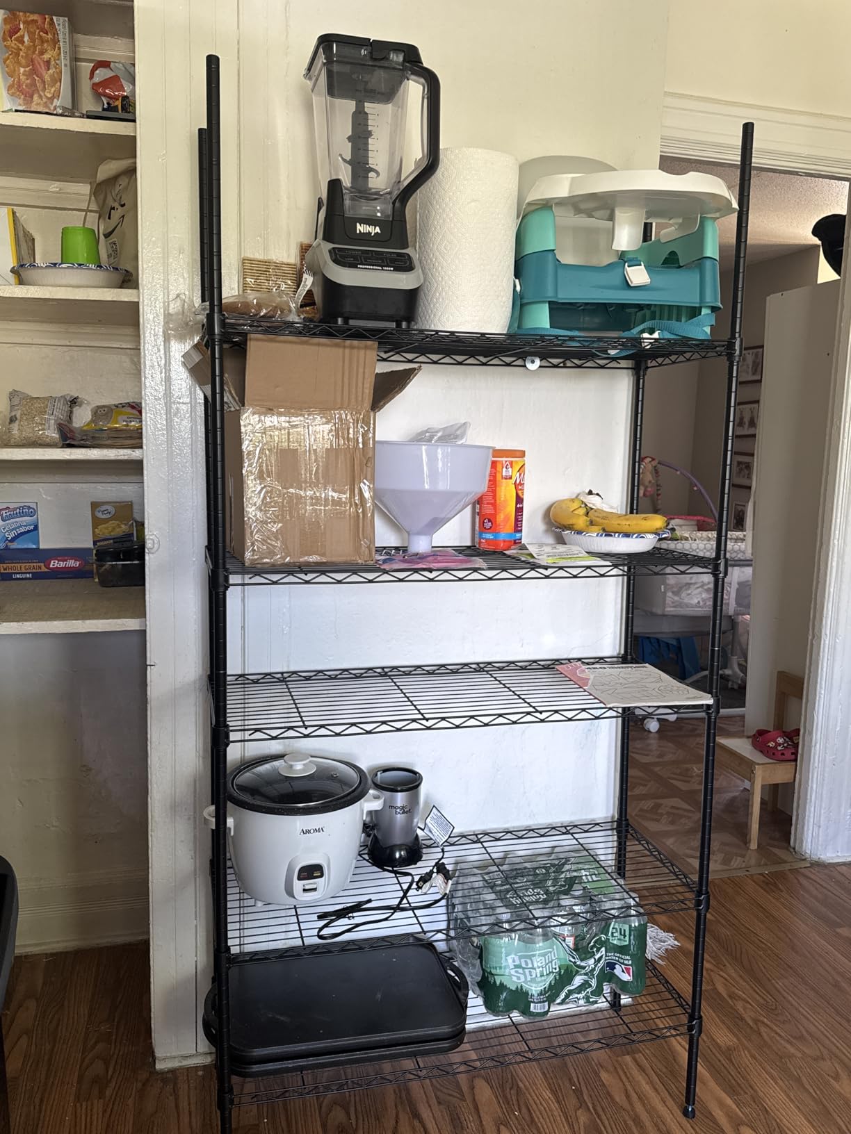 Romorgniz 5-Tier Shelf 1010LBS Storage Shelves Adjustable Wire Shelving Metal Shelving Unit Storage Rack for Kitchen Pantry Closet Laundry School Commercial customer photo 1