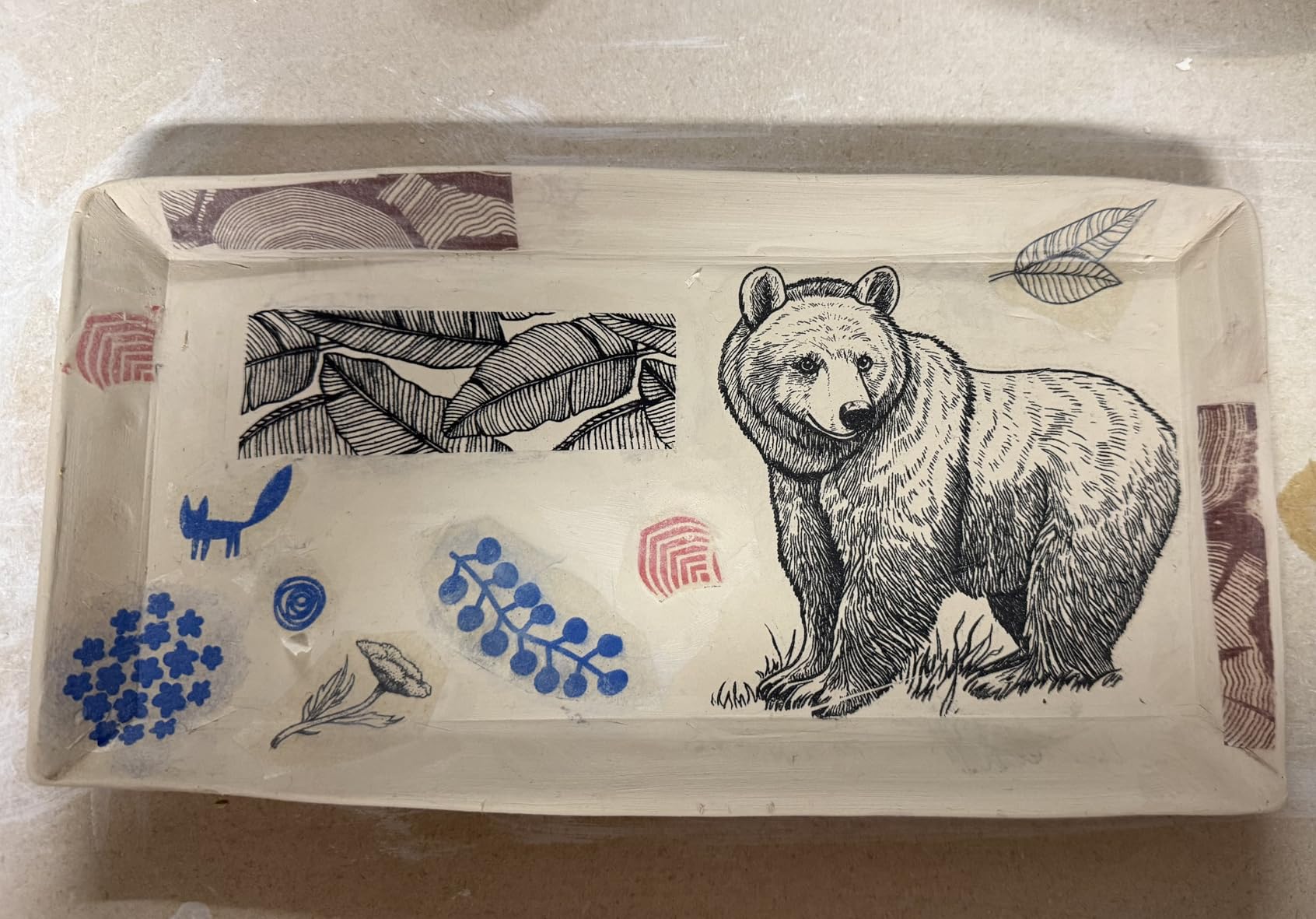 SUPERDANT 4PCS Ink Mountain Underglaze Paper Transfer Forest Transfer Paper for Clay Ceramic Porcelain Under Glaze Transfers for Pottery Enamel Decals Black Underglaze Decal Papers Handcrafted Gifts customer photo 2
