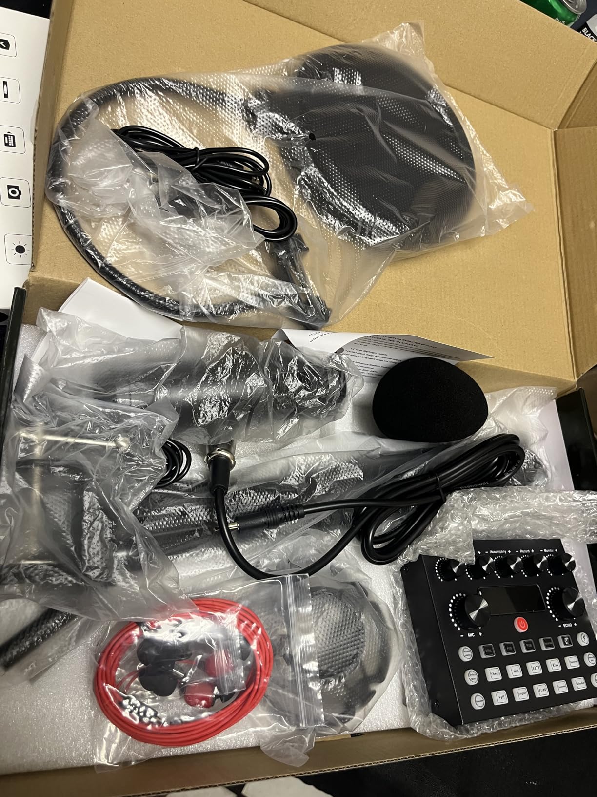 Podcast Equipment Bundle, Recording Studio Package with Podcast Microphone and Voice Changer, Live Sound Card - Audio Interface for Laptop Computer Vlog Living Broadcast Live Streaming YouTube TikTok customer photo 1