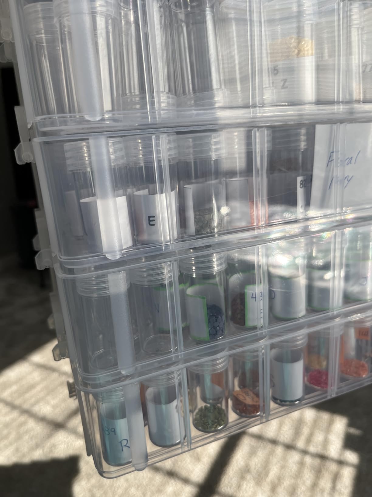 Diamond Painting Storage Container, 4-Tier Bead Organizer Box with 200 Slots, Stackable Crafts Organizers for DIY Diamond Art Accessories Craft Jewelry Bead Storage customer photo 1