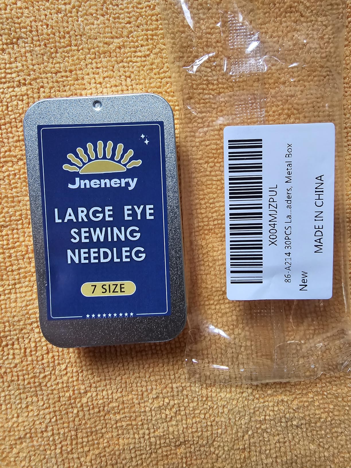 Jnenery 35Pcs Large Eye Sewing Needles, 7 Sizes Stainless Steel Needles for Hand Sewing, Leather, Embroidery, Repair, Quilting- Easy Threading with Threader, Thimble for Crafters, Seniors, Travelers customer photo 2