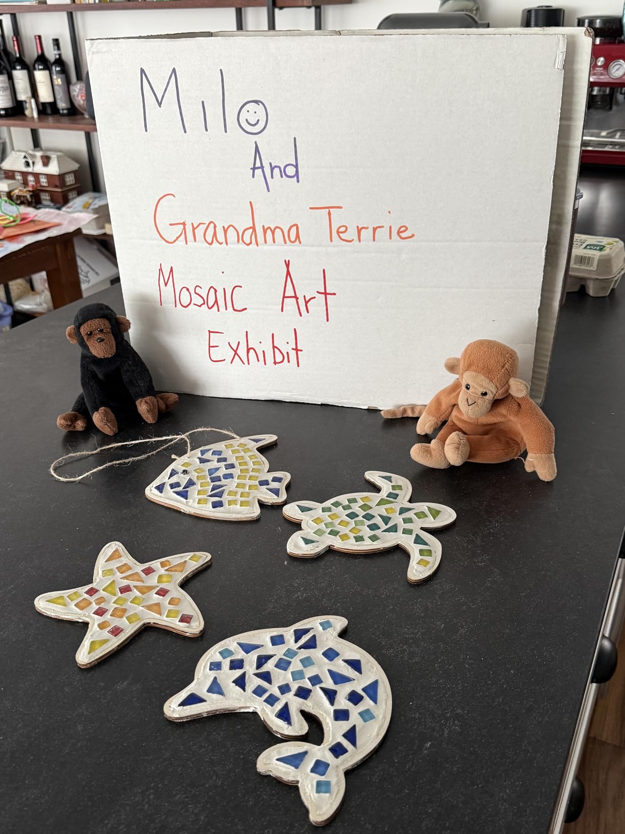 Little Jupiter DIY Mosaic Kit - Builds 4 Different Sea Mosaic Art Pieces - The Perfect Arts and Crafts for Girls and Boys Ages 8-12 customer photo 1