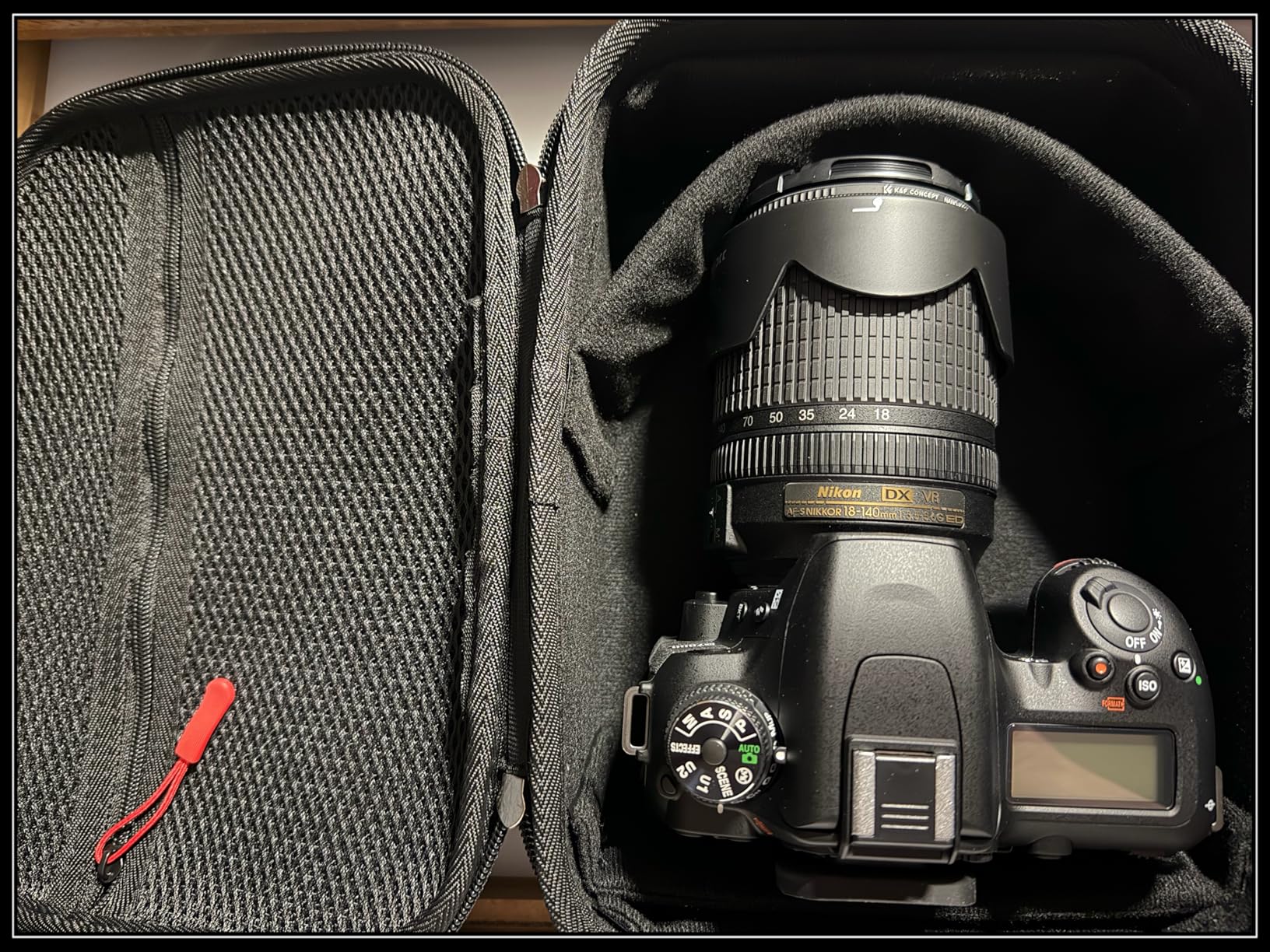 ProCase Hard Shell Digital Camera Case for Canon Rebel T7/EOS R100/R50/DSLR/SLR/Nikon/Sony/Mirrorless, Padded Travel Bag with 1 Shoulder Strap and 3 Adjustable Dividers - Black customer photo 1