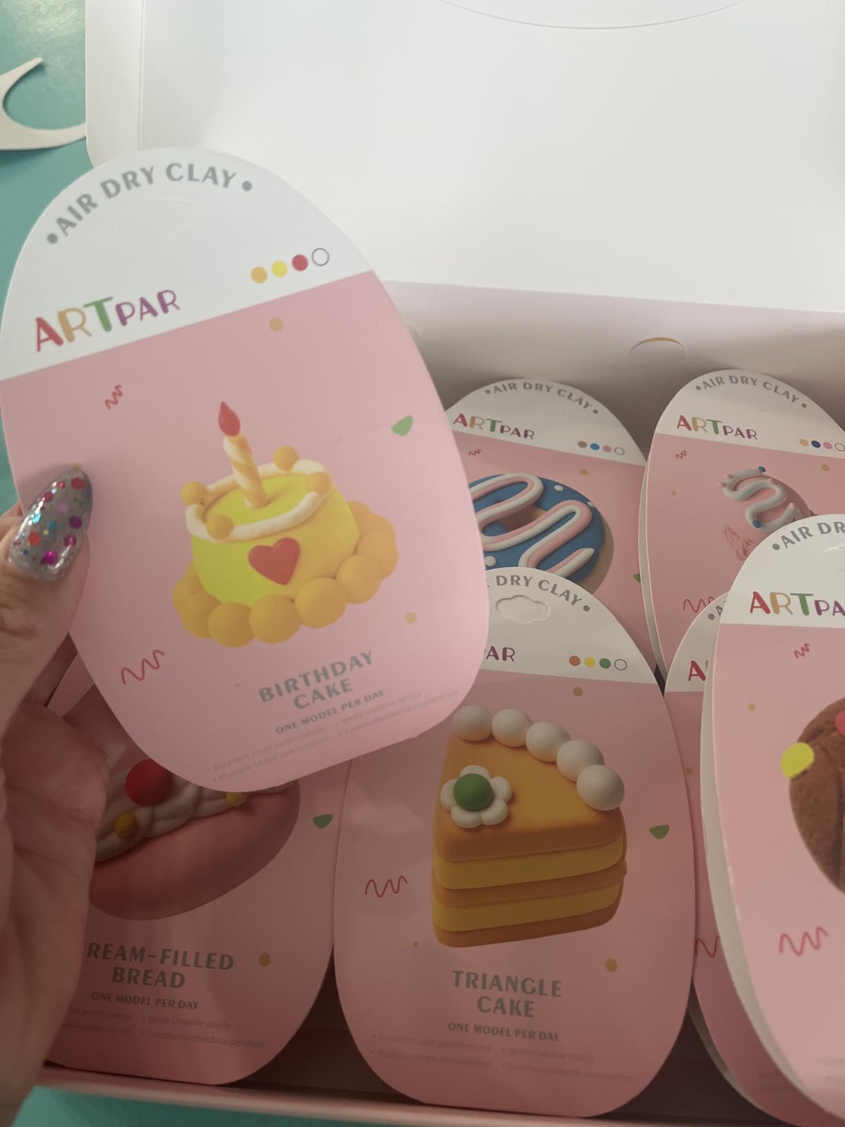 ARTPAR Air Dry Clay Kit, 12 Desserts Modeling Magic Clay for Kids Sculpting Set, Ultra-Light & Soft, Safe and Non-Sticky | DIY Art & Crafts Fun Kitchen Toys, Home Party Favors for Boys & Girls customer photo 2