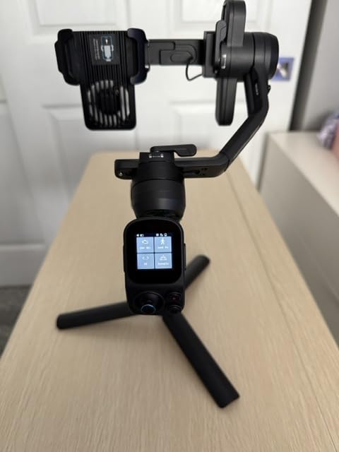 FeiyuTech SCORP Mini-3-Pro Gimbal Stabilizer for Camera Mirrorless/Compact/Action Cameras, Smartphone, 18m AI Tracking, Detachable Remote Handle, 4.4lbs Payload, 3-axis Gimbal for Canon Sony Nikon customer photo 1