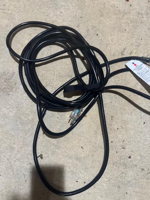 12 Gauge 50 FT Heavy Duty Outdoor Extension Cord Waterproof with Lighted End, Black 12 Gauge Extension Cord Flexible and Cold Resistant 3 Prong Grounded Plug, 15Amp 1875W SJTW ETL Listed customer photo 2