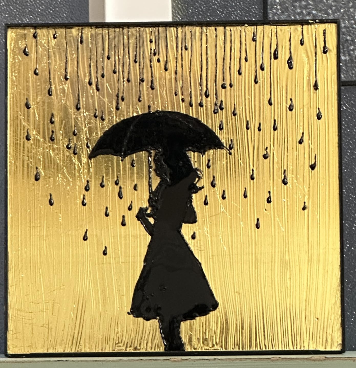 Nicpro Gold Leaf Gilding Adhesive Set, 100ml Water Based Glue and 100ml Varnish, 100 pcs Gold Leaf Sheets for Arts, Painting, Craft, Furniture and Decoration with 4 Brushes customer photo 1