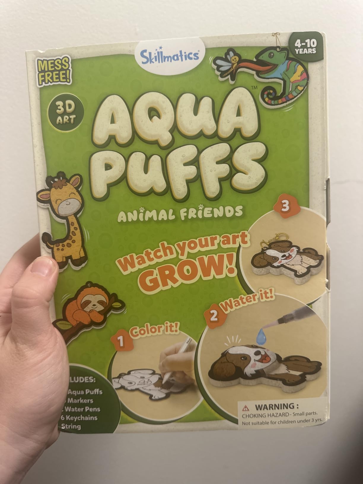 Skillmatics Aqua Puffs - 3D Art Kit, Animals, Mess-Free Paint by Number Craft for Kids, DIY Color Activity, Screen-Free Entertainment, Travel & Creative Gift for Girls & Boys Ages 4, 5, 6, 7, 8, 9, 10 customer photo 2