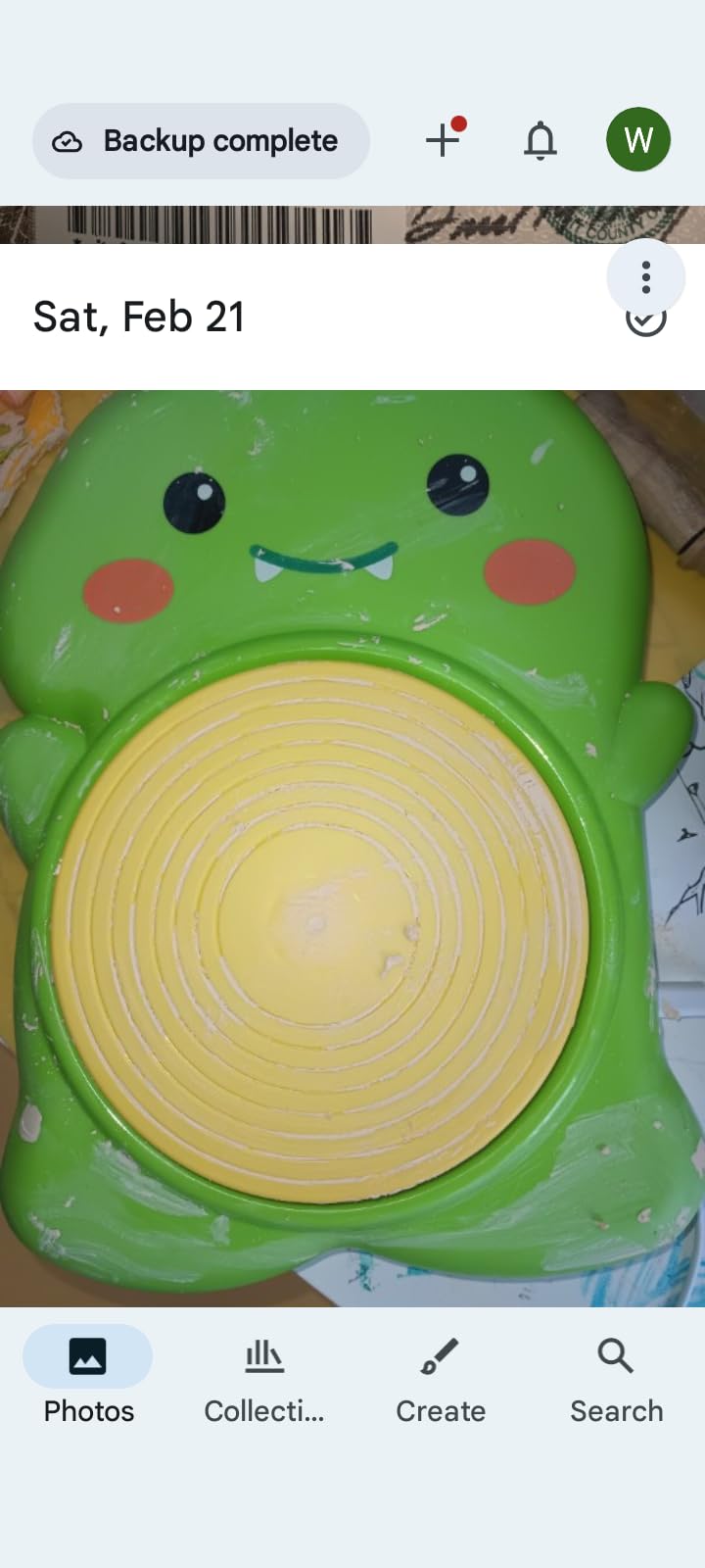 Skirfy Mini Pottery Wheel Kit for Beginners Kids, Electric Ceramic Wheel with Foot Pedal & Painting Kit, Adjustable Speed, Clay Spinner DIY Tools for Art Craft Birthday (Green Dinosaur) customer photo 2