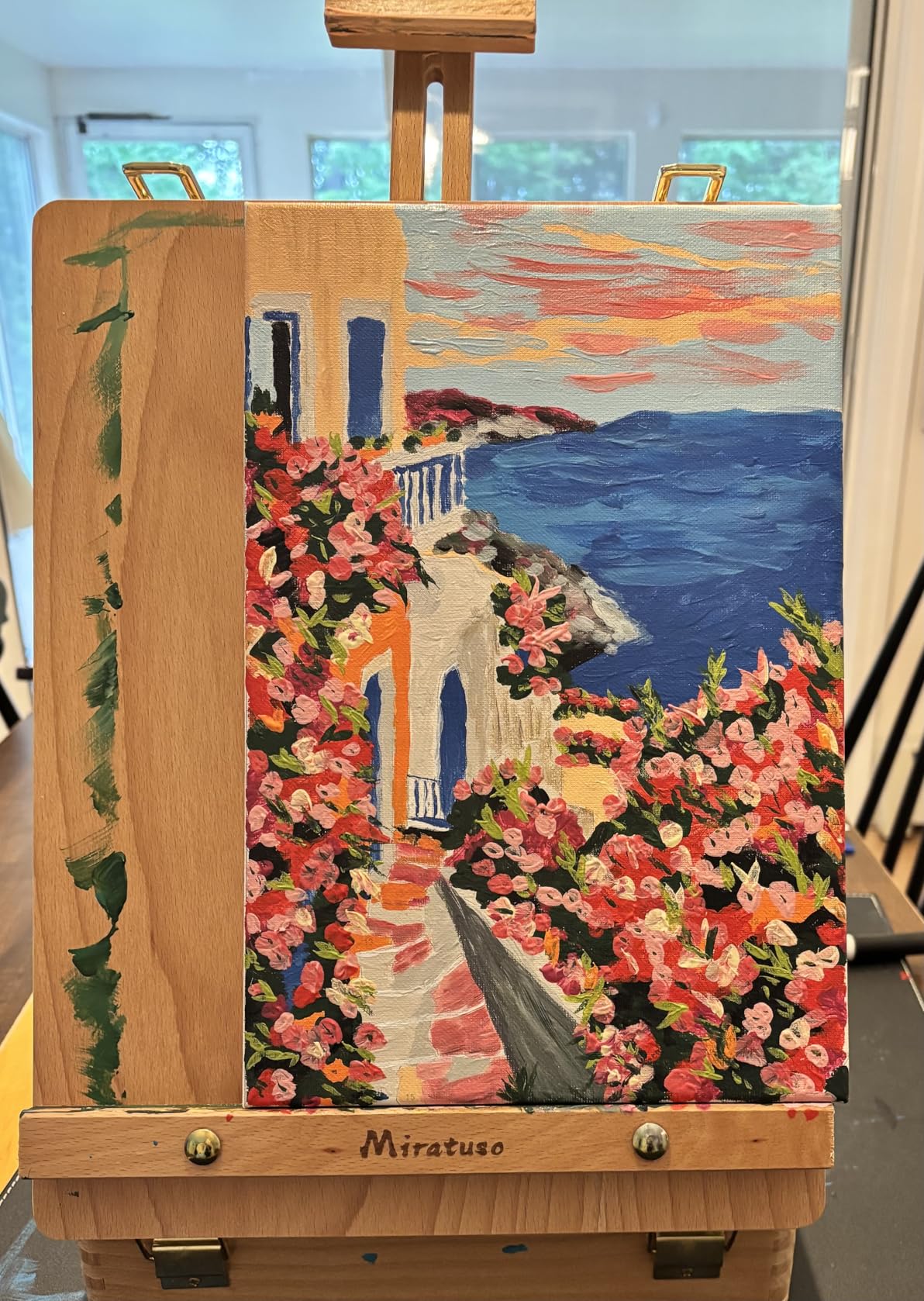 4 Pack Paint by Numbers Kit for Adults with Frame Flower Easy, Framed Paint by Number for Adults Beginner with Wooden Easel, Floral DIY Painting by Numbers Canvas Framed for Home Decor 8 x 12 Inch customer photo 2