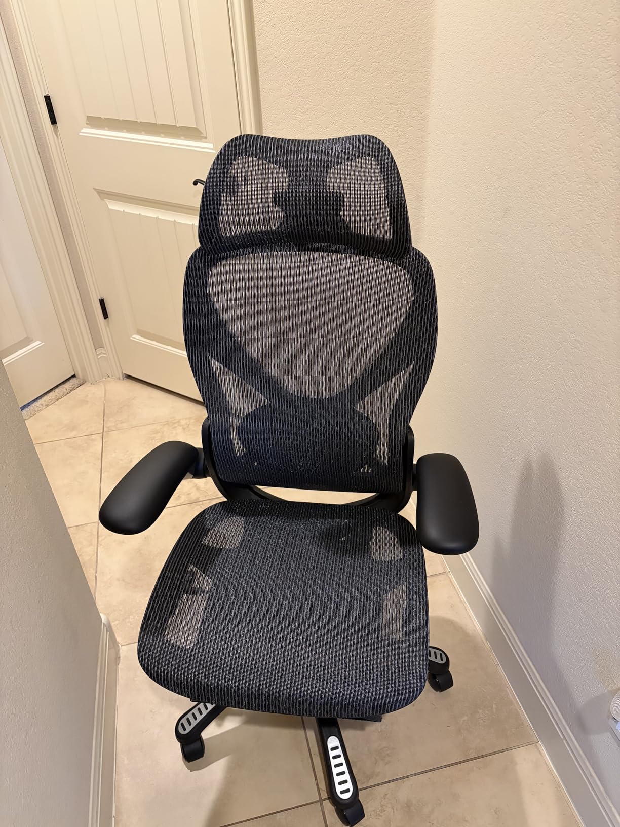 ELABEST X100 Ergonomic Office Chair with Footrest, Big and Tall Home Desk Chair with 5D Flip-Up Arms, Adjustable 3D Lumbar Support, High Back Rolling Computer Chair, Swivel Mesh Chairs (Foggy Morning) customer photo 2