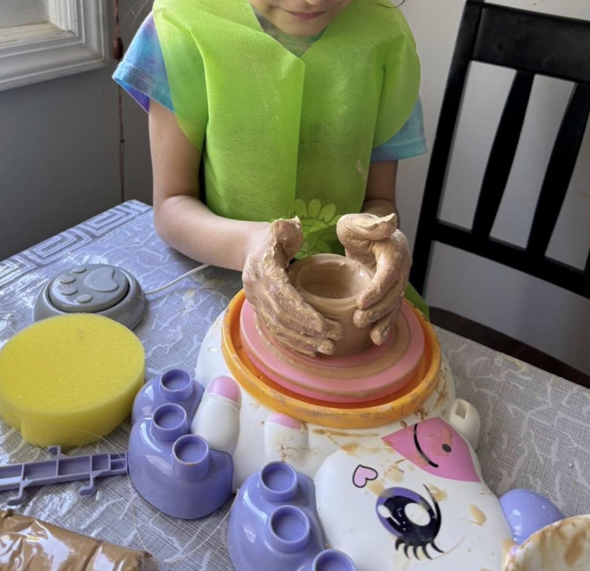Pottery Wheel for Kids, Arts and Crafts for Kids Ages 8-12, Complete Pottery Painting Craft Kit with Clay, Art Supplies for Kids Toys Girls Birthday Christmas Gift for 6 7 8 9 10 11 12+, Purple customer photo 2