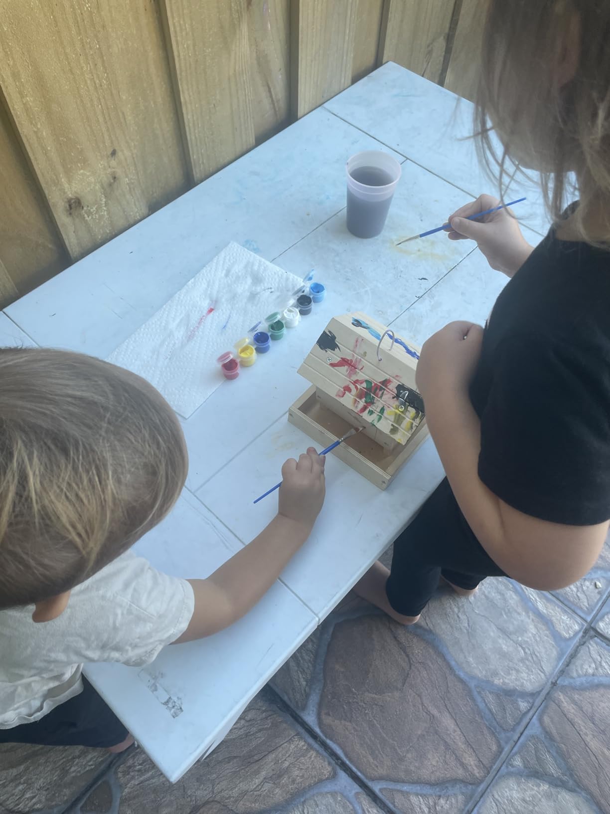 SainSmart Jr. Woodworking Building Kits for Kids with Birdhouse, 4-in-1 Kids STEM Projects Set, DIY Wood Crafts Assembly Toys with Paints & Brushes for Boys and Girls customer photo 2