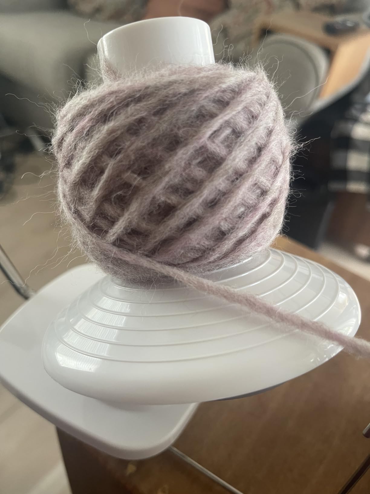 SPEENSUN Yarn Winder and Swift Combo, Efficient 3.5 OZ Yarn Cake Maker, Adjustable Angle/Height Yarn Swift customer photo 1
