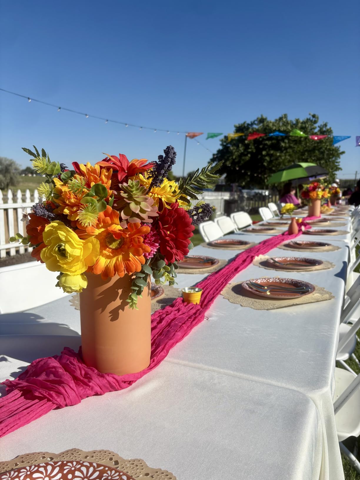 10-Pack White Tablecloths for Rectangle Tables, 60 x 102 Inches, Stain-Resistant Polyester Fabric for 6 Foot Tables - Washable Table Covers for Weddings, Banquets, Birthday, Parties, Events customer photo 1
