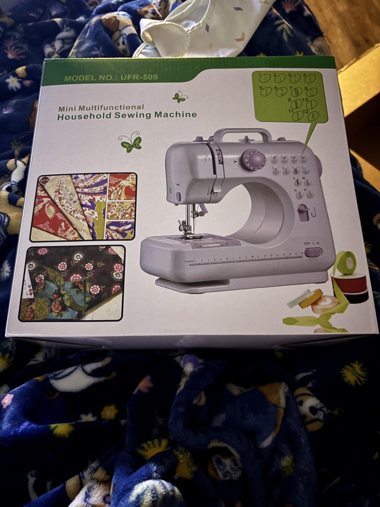 Beginner Sewing Machine, 12 Built-in Stitches with Foot Pedal, 2-Speed Control, Portable Mini Sewing Machine for Home Travel Use & Sewing Enthusiasts (black) customer photo 1