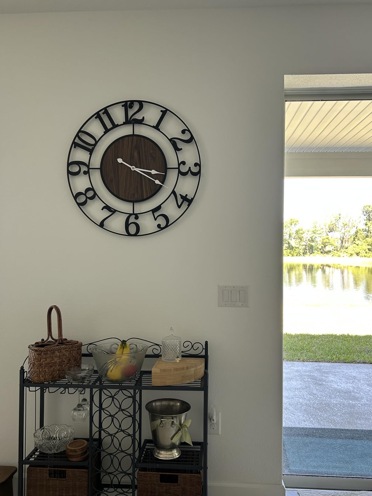 Large Metal Wall Clock, 20 Inch Retro Decorative Silent, Non Ticking, Battery Operated Modern Big Wood Wall Clock for Living Room, Farmhouse, Bedroom, Fireplace, Kitchen, Office, Home Decor customer photo 1