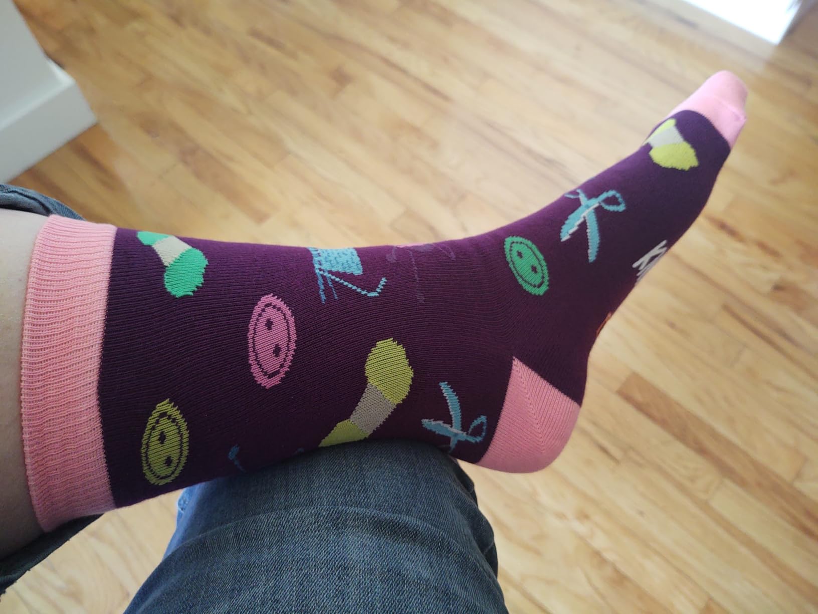 Zmart Funny Socks Gifts - Socks for Pilots, Cops, Chefs, Knitters, Travelers, Movie Fans customer photo 2