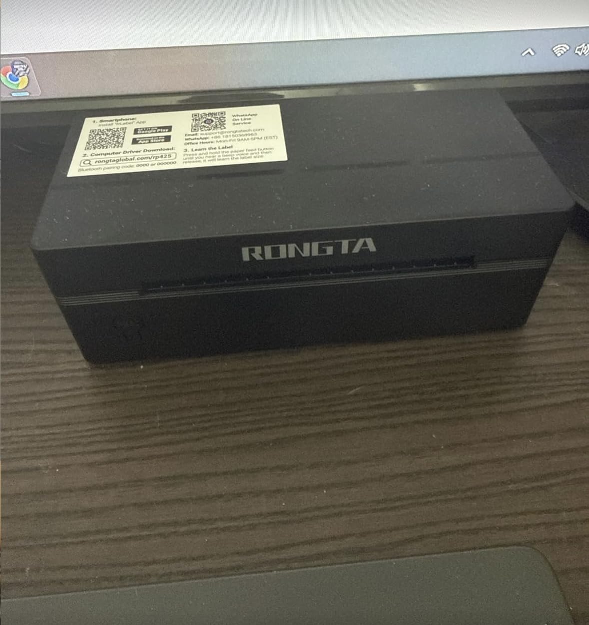 Rongta Bluetooth Shipping Label Printer, Wireless 4x6 Thermal Label Printer for Shipping Packages, Support Android, iPhone, Widely Used for Amazon, Ebay, Shopify, Etsy, UPS, Black customer photo 1