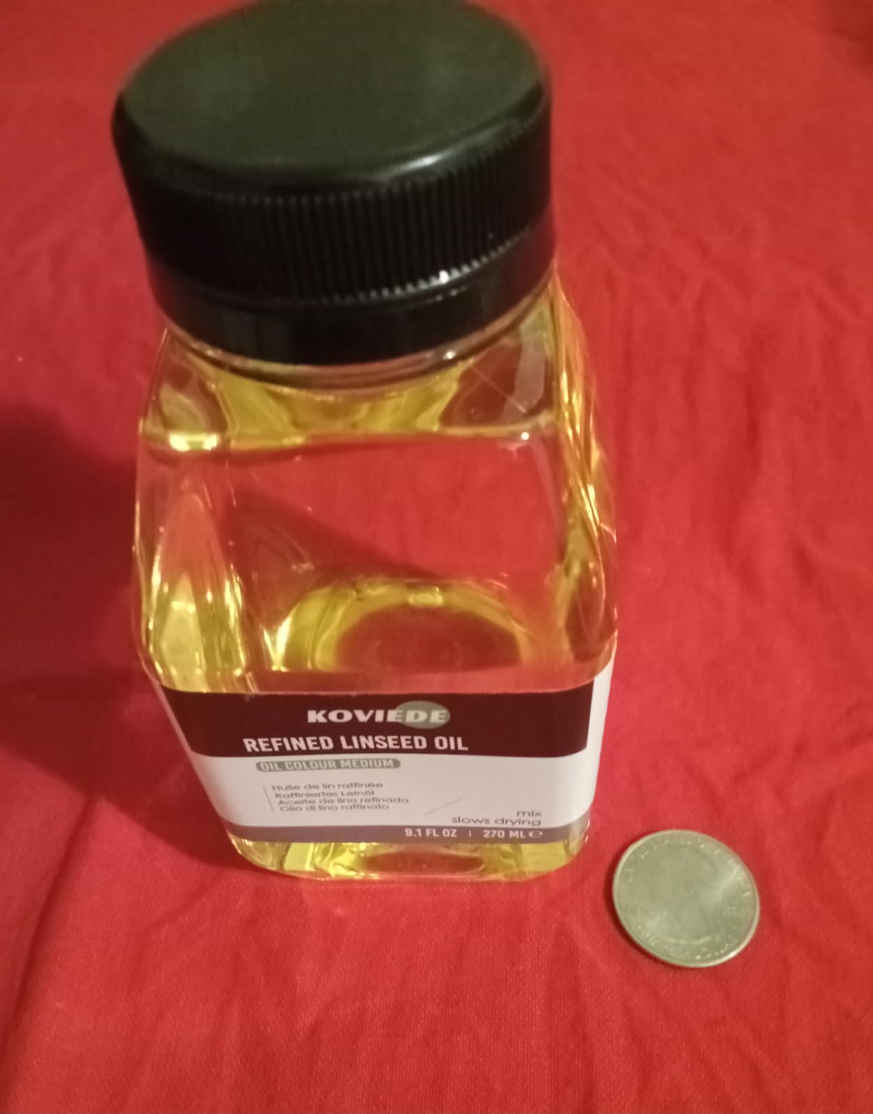 KOVIEDE 9.13 fl oz (270mL) Linseed Oil for Painting, Premium Refined Artist Medium customer photo 1
