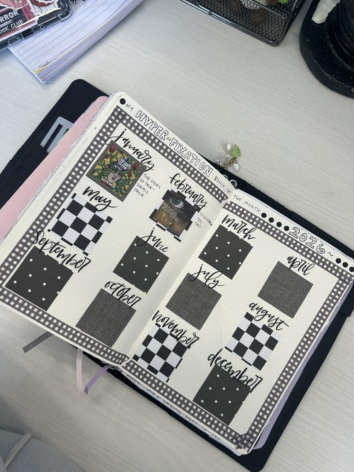 PAPERAGE Junk Journal & Scrapbook Kit, Hardcover Blank Journal Notebook, 20 Patterned Papers, 8 Sticker Sheets, 20 Die-Cut Shapes, 2 Washi Tapes & Tape Roller, Creative Journaling Supplies - Lavender customer photo 2