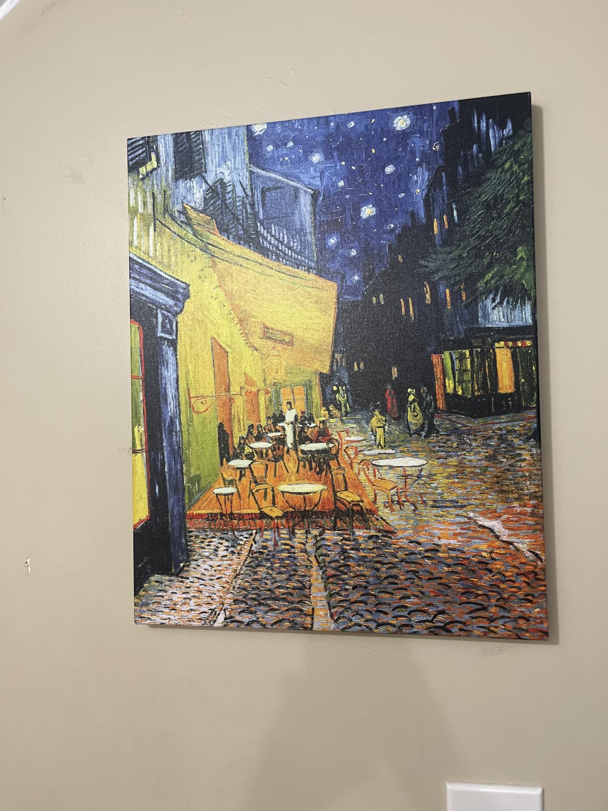 DECORARTS - Vincent Van Gogh Starry Night Large Canvas Art Giclee Print Gallery Wrapped Wall Art For Living Room Decor 40x30, Made In USA customer photo 1