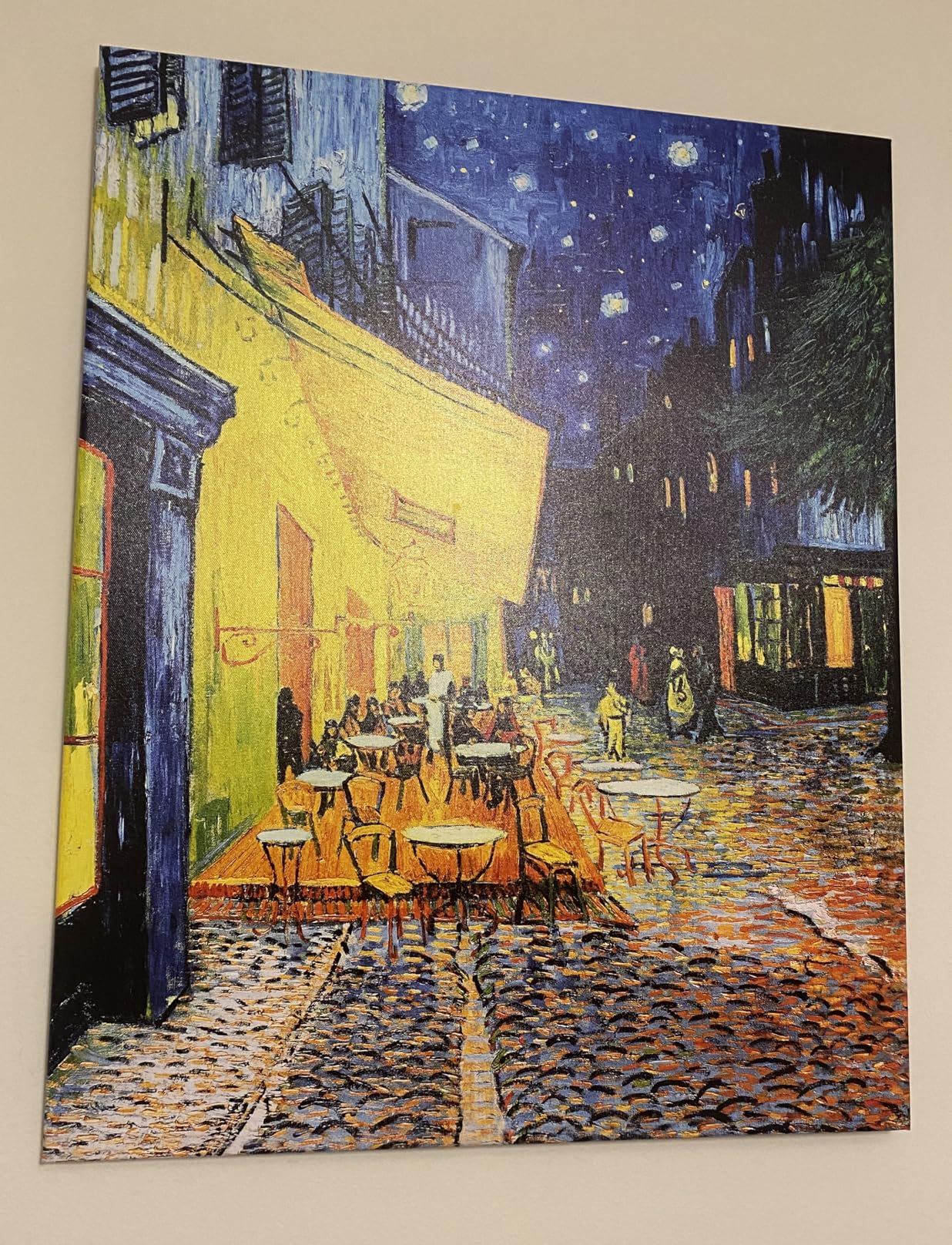 DECORARTS - Vincent Van Gogh Starry Night Large Canvas Art Giclee Print Gallery Wrapped Wall Art For Living Room Decor 40x30, Made In USA customer photo 2