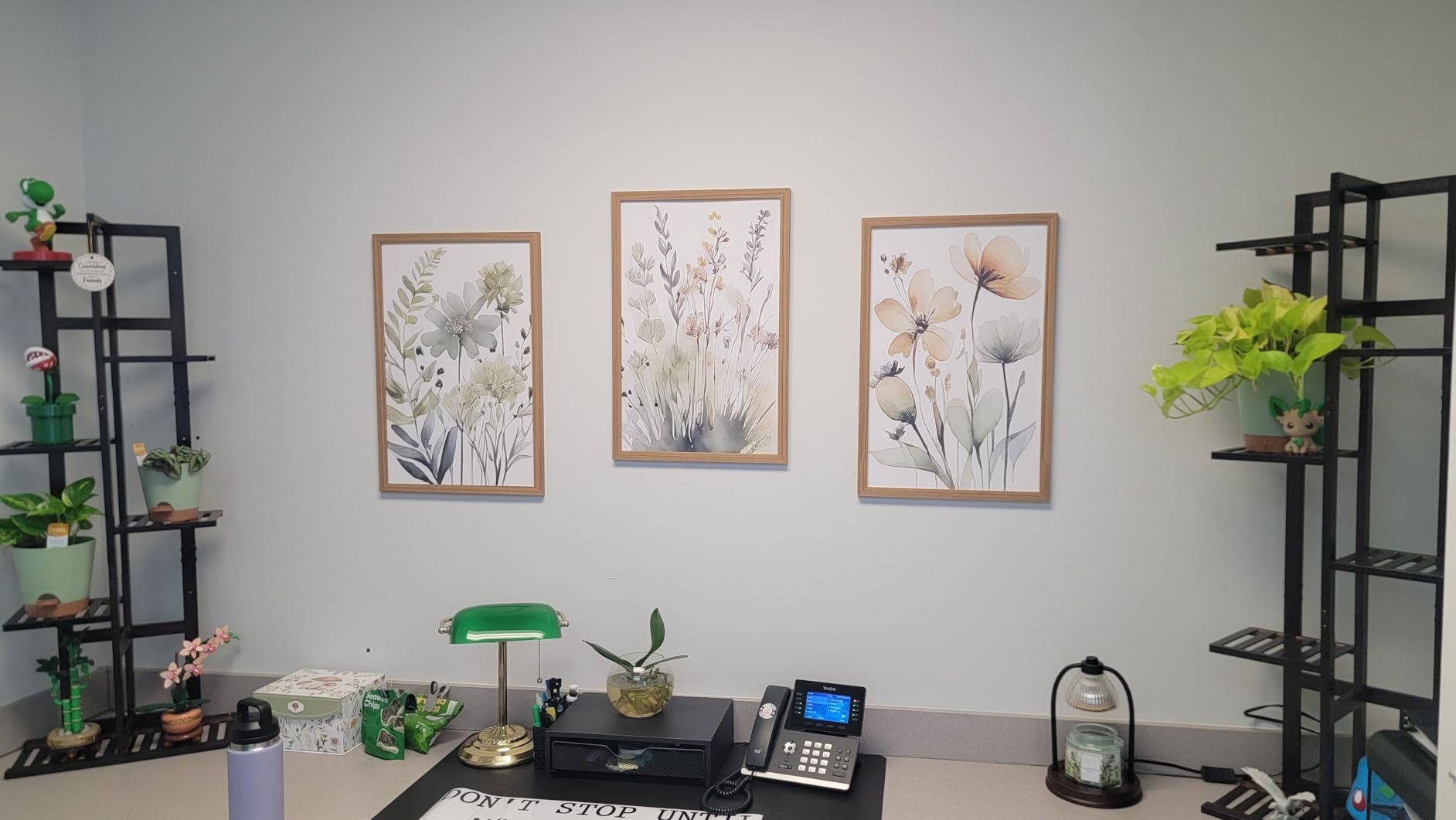 Framed Monet Wall Art Set of 3, Impressionist Botanical Floral Canvas Wall Decor, Vintage Cottagecore Artwork Paintings, Nature Landscape Flowers Prints Pictures for Living Room Bedroom 12x16 Inch customer photo 1