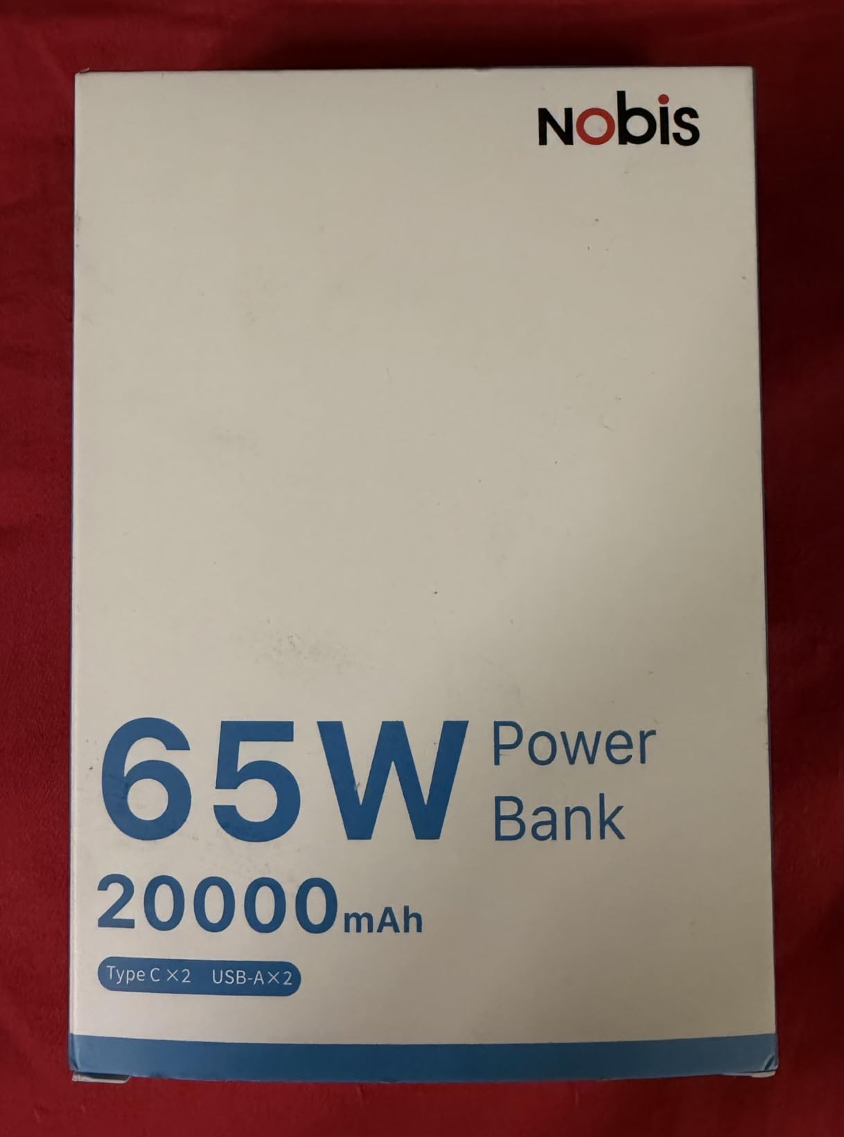 NOBIS Portable Charger, 65W 20,000mAh Power Bank Fast Charging PD QC, 2 USB-C(In/Out) & 2 USB-A Battery Pack with Digital Display for Laptop Phone 17 Tablet Earbuds customer photo 1