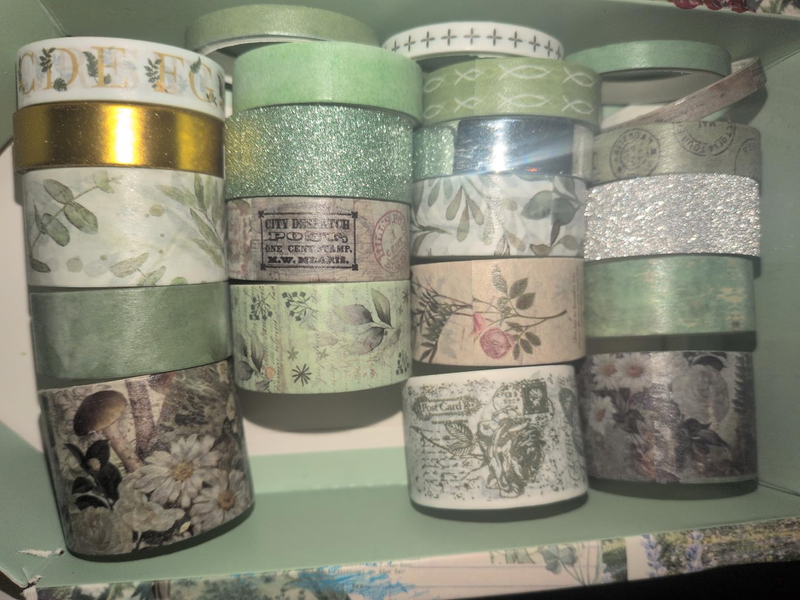 24 Rolls Washi Tape Set, Floral Decorative Tape for Scrapbooking, Junk Journal Supplies, DIY Art Crafts, Planners, Bullet Journaling and Wrapping (Secret Garden Series) customer photo 2
