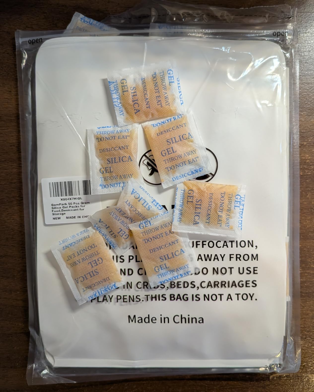 50 Pack 5 Gram Desiccant Packs for Storage, Premium Silica Gel Packets (Rechargeable & Color Indicating), Safe Food Grade customer photo 2