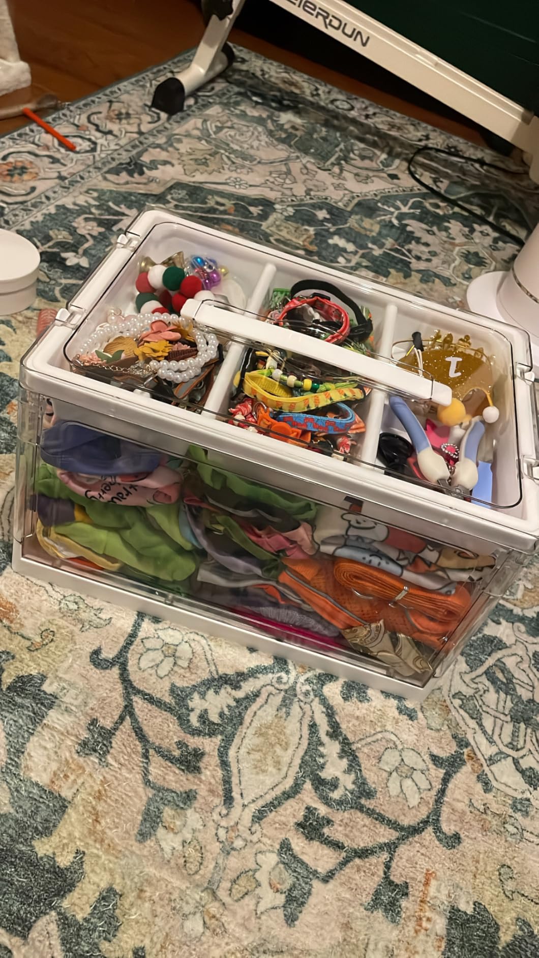 24QT 2Packs Clear Craft Organizers and Storage with Trays, Art Supply Organizer and Storage, Craft Storage Box with Lid for Beads, Markers, Coloring Books, Sewing, Playdoh and Tools customer photo 2
