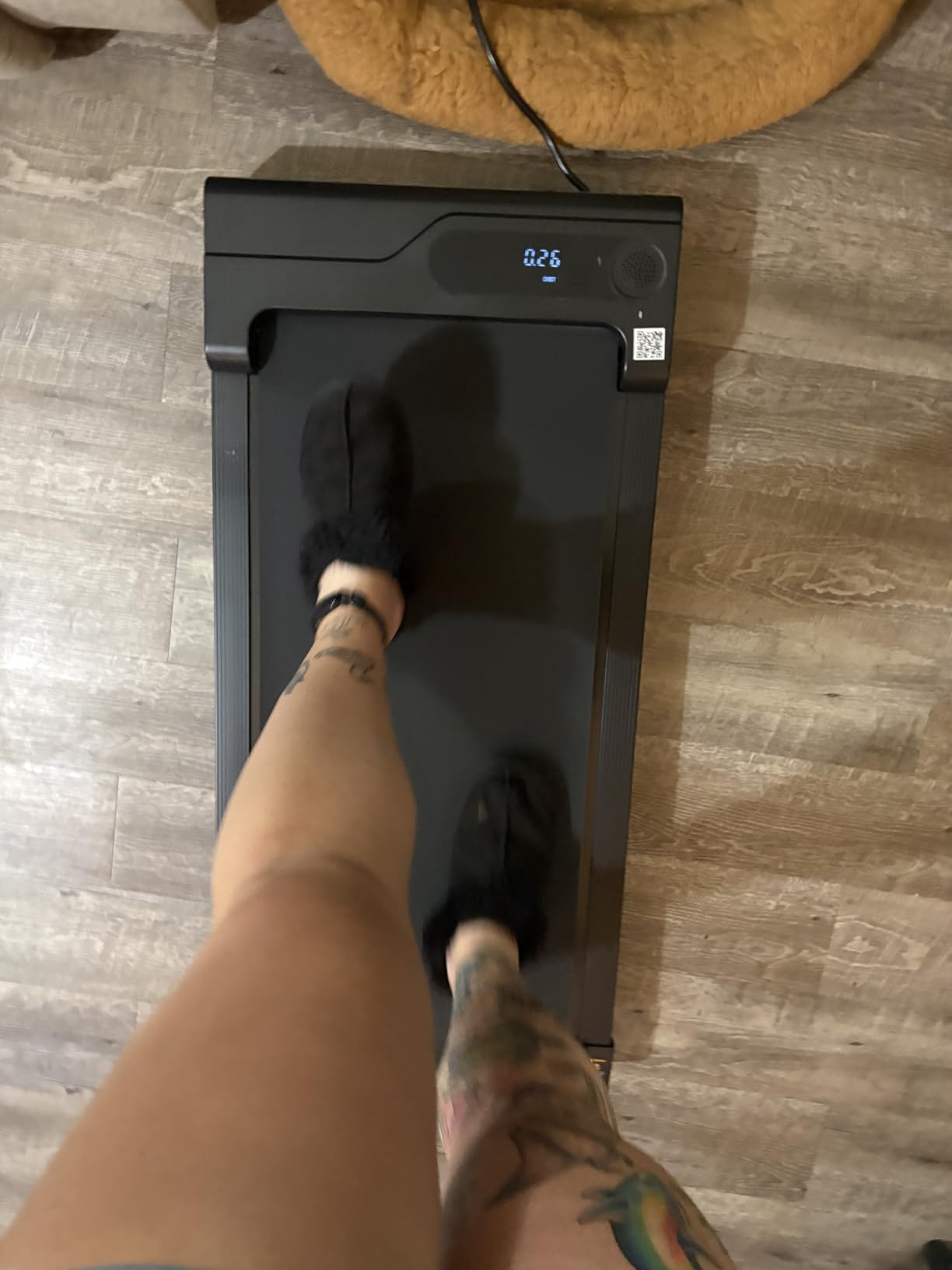 Walking Pad Treadmill for Home - Under Desk Treadmills Portable Mini Compact Walk Pads for Small Spaces Office Indoor Apartment Floor Flat Running Machine with Remote Quiet Lightweight customer photo 2