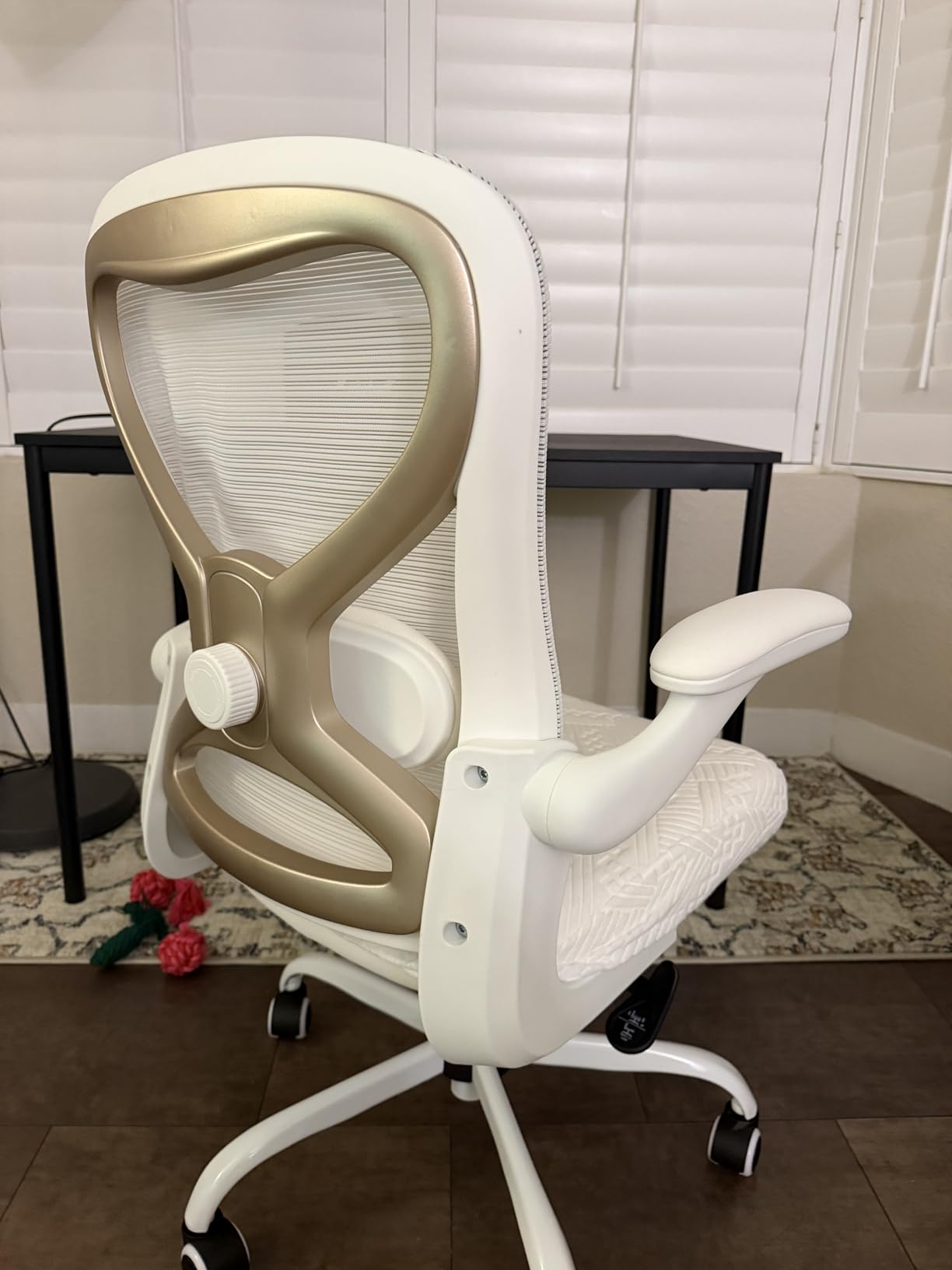 Office Desk Chair with Ergonomic Lumbar Support, Extra-Thick Seat Cushion, Flip-up Arms, Breathable Mesh Back, Computer Task Chair for Home Office customer photo 1