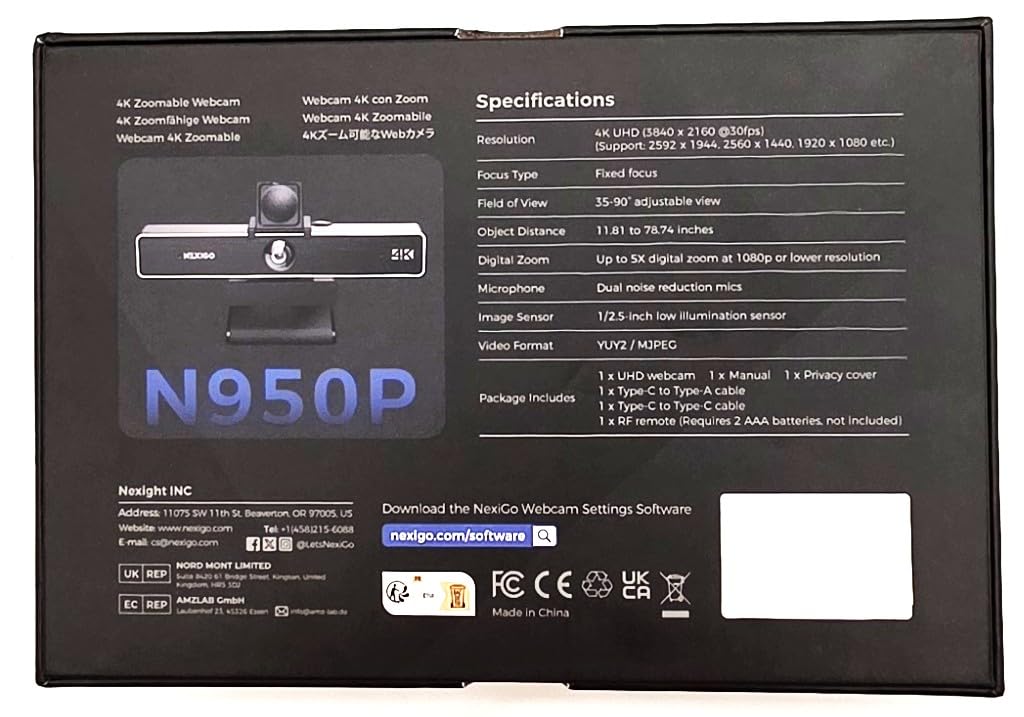 NexiGo N660P Pro 4K Webcam with Distortion-Free Lens, 1080p 60 fps Autofocus USB Streaming Camera, 3DNR, Noise-Canceling Mics & Privacy Cover, Web Cam for Gaming/Live Streaming/PC/Mac/Switch 2, White customer photo 1