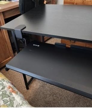 VIVO Large Height and Width Adjustable Under Desk Keyboard Tray, C-clamp Mount System, 22.5