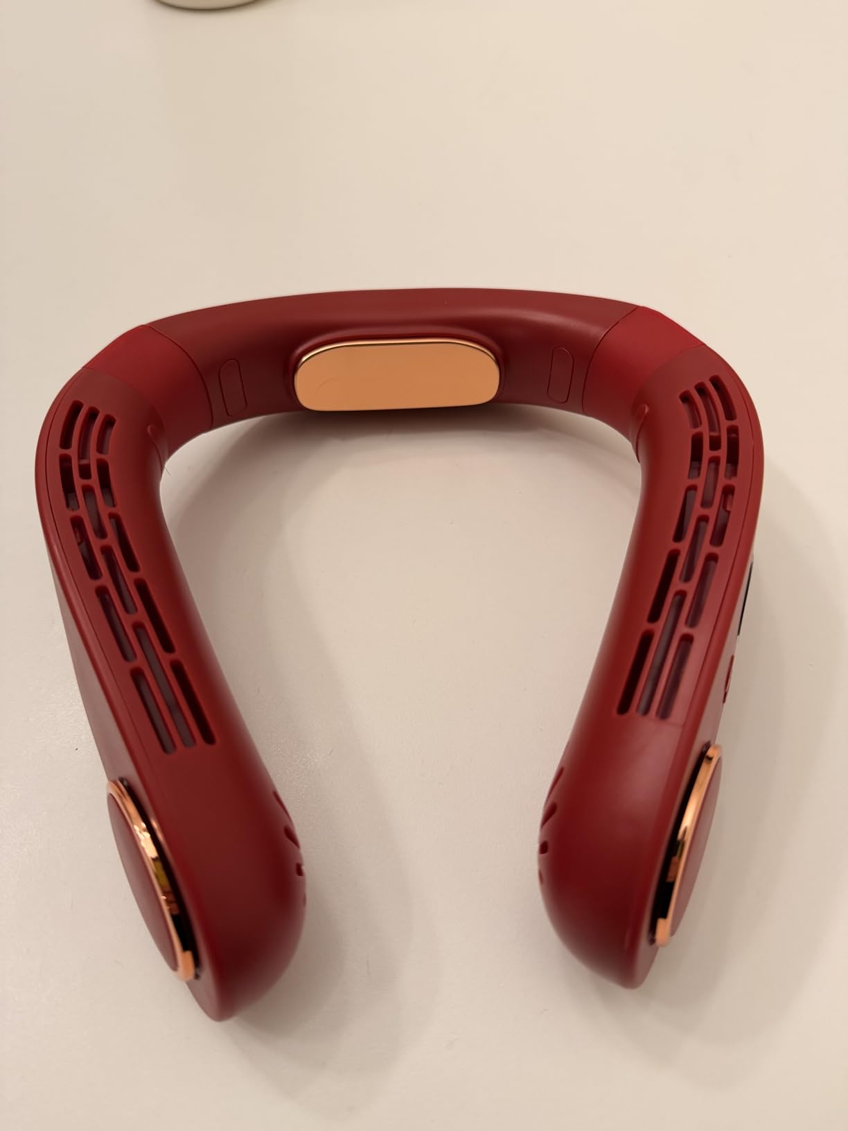 Neck Fan with Cooling Plate-24H Quiet Powerful Fans that Blow Cold Air-5 Speed&Power LED Display-USB 5500mAh Bladeless Wearable Personal AC Cooler customer photo 2