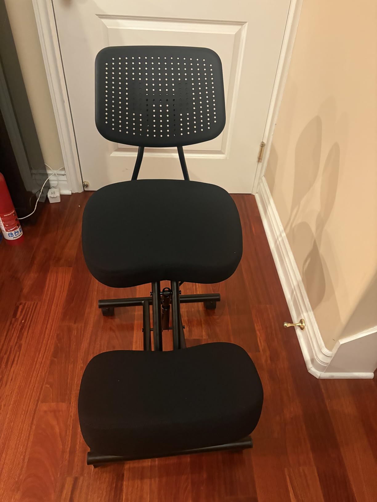 Kneeling Chairs with Backrest Linen Ergonomic Home Office Chair Adjustable Height Seat Rolling Wheels Comfort Thick Cushion Work Stool Improve Posture Chair customer photo 2