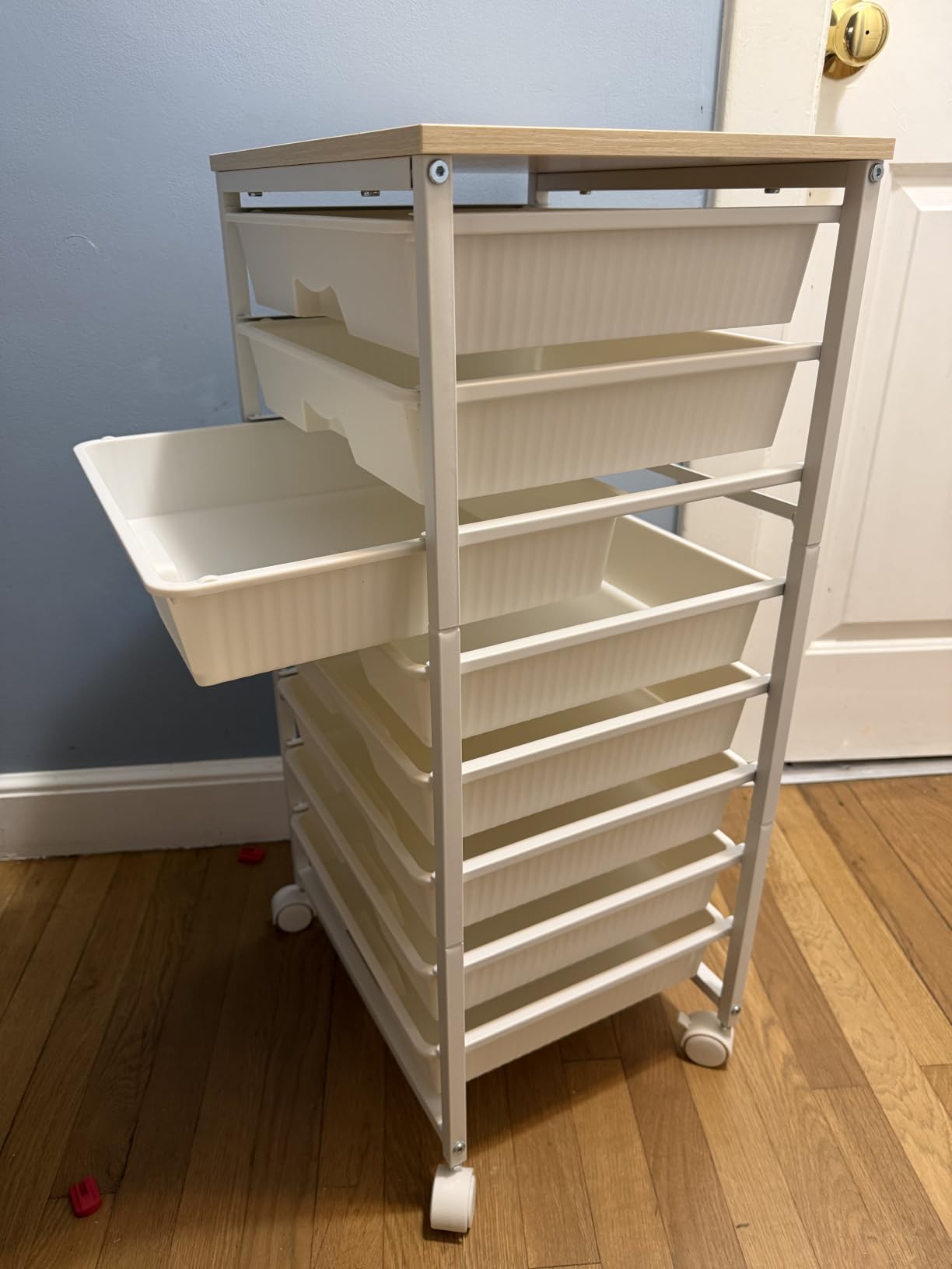 Goovilla Rolling Cart with Drawers, Utility Cart Organizer With 8 Removable Drawers and Wooden Tabletop, Lockable Rolling Storage Organizer for Art, Craft Storage customer photo 2