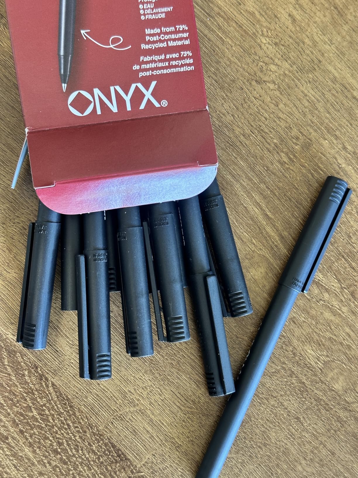 uniball Onyx Rollerball Pens, Fine Point (0.7mm), Black, 12 Pack customer photo 2