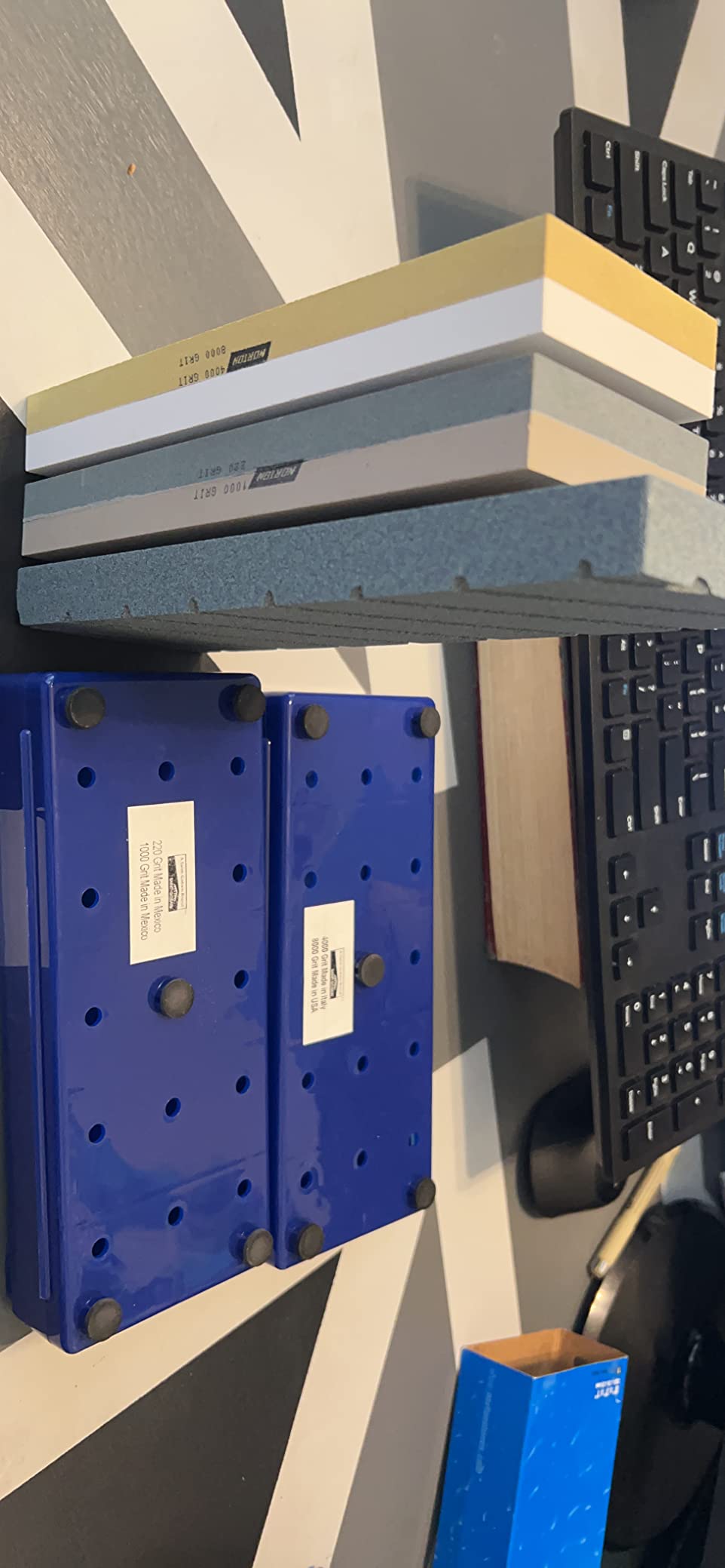 Norton Waterstone Wet Stone Sharpening Kit with 220/1000 and 4000/8000 Combination Grit Stones, Flattening Stone and Whetstone Holder customer photo 1