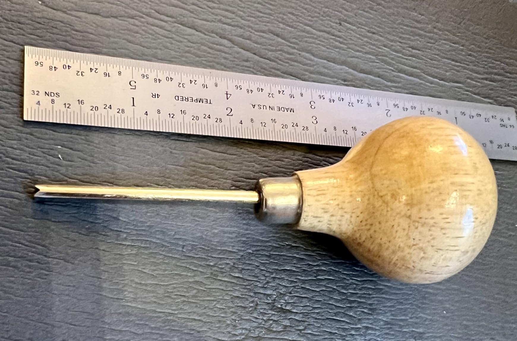 SE 4-Inch Prong Pusher for Stone Setting - Wooden Handle with Curved Metal Tip - JT42 customer photo 2