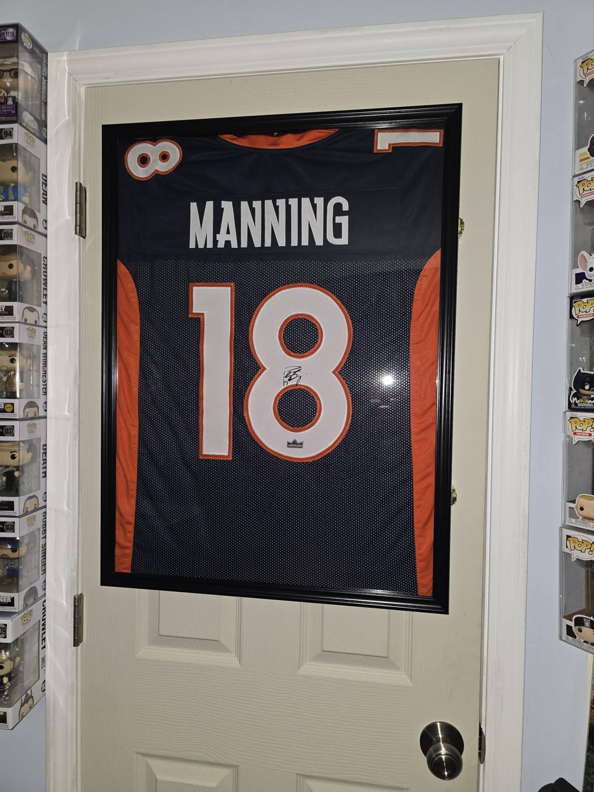 Pro Collector's Jersey Display Case Frame Shadow Box with 98% UV Protection for Baseball Basketball Football Soccer Hockey Sport Memorabilia T-Shirt and Uniform (Black Finish) customer photo 1
