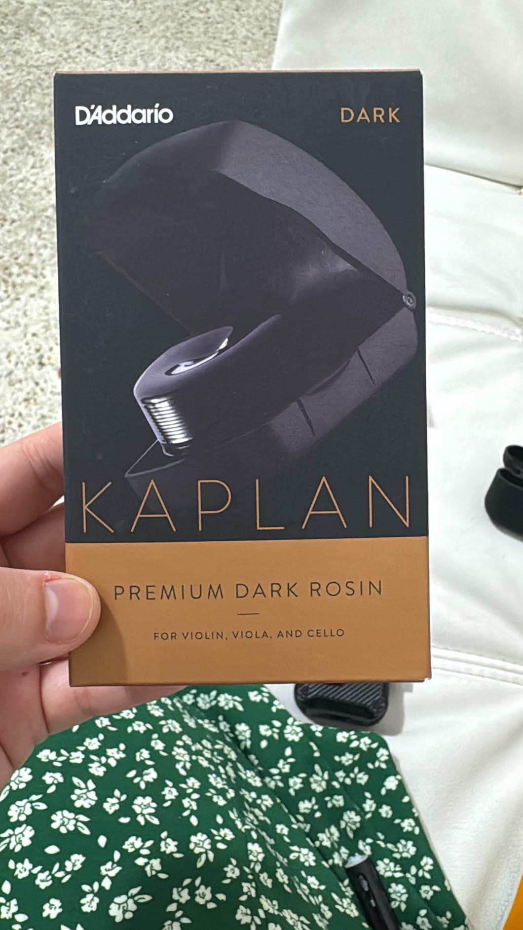 D'Addario Kaplan Premium Rosin with Case, Dark customer photo 2
