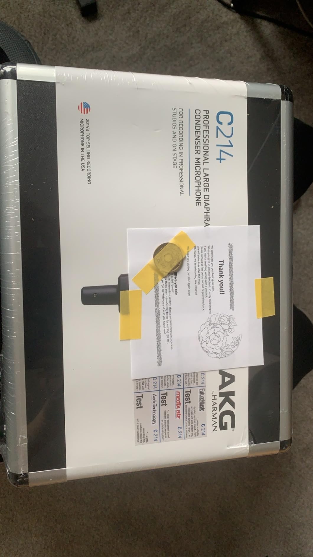 AKG Pro Audio C214 Studio Grade Professional Large Diaphragm Condenser Microphone customer photo 1