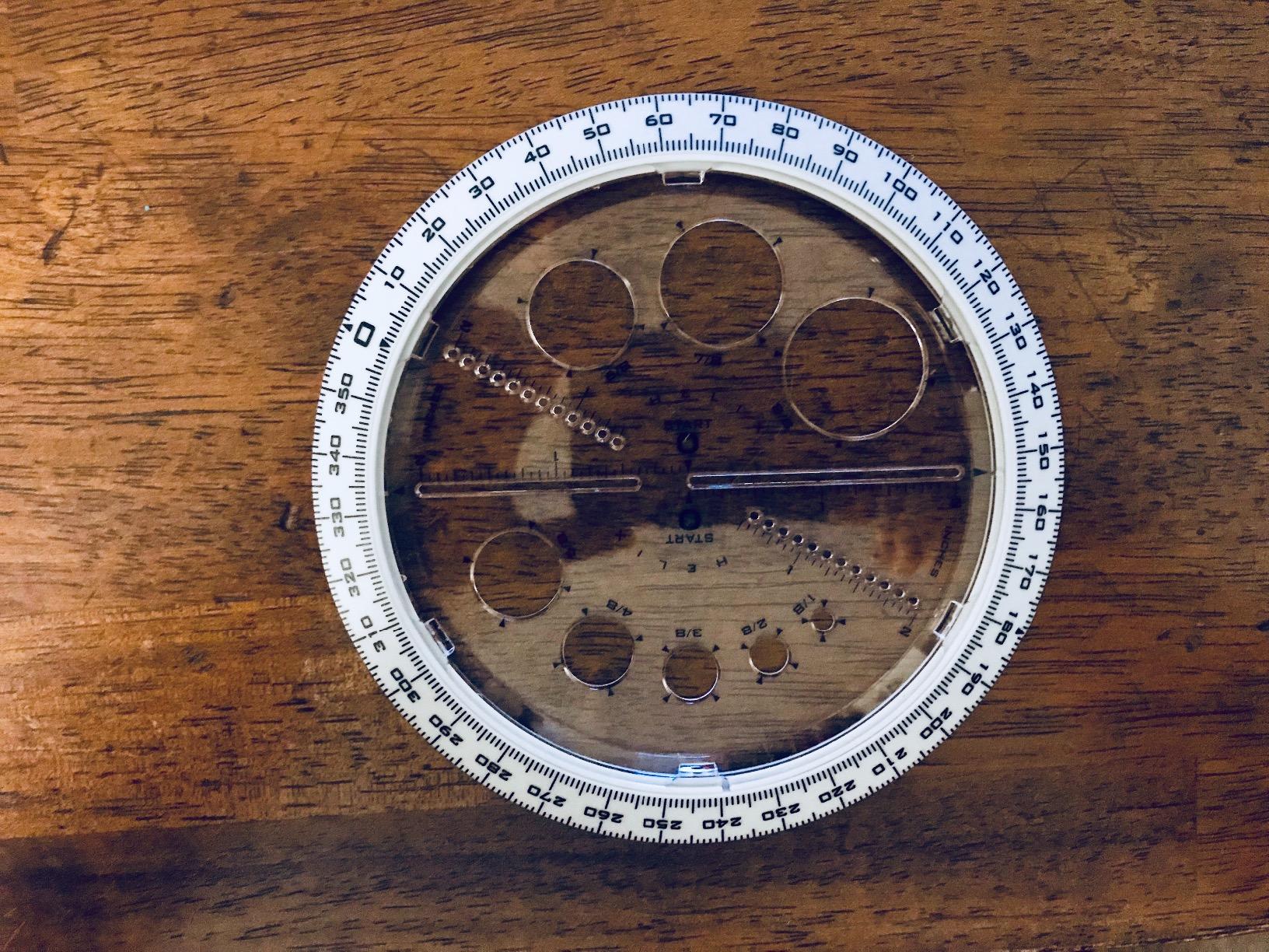 Helix Angle and Circle Maker with Integrated Circle Templates, 360 Degree, 6 Inch / 15cm, Assorted Colors (36002) customer photo 1
