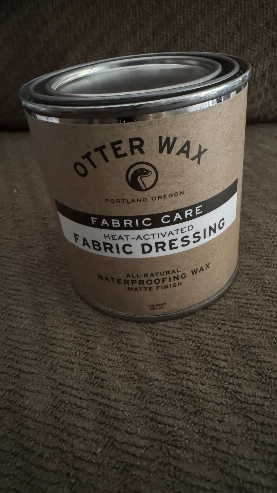Otter Wax Heat-Activated Fabric Dressing | 1/2 Pint | Meltable Waterproofing Treatment for Waxed Canvas Jackets & Rain Gear | All-Natural & PFAS-Free Beeswax Protectant | Made in Portland USA customer photo 1